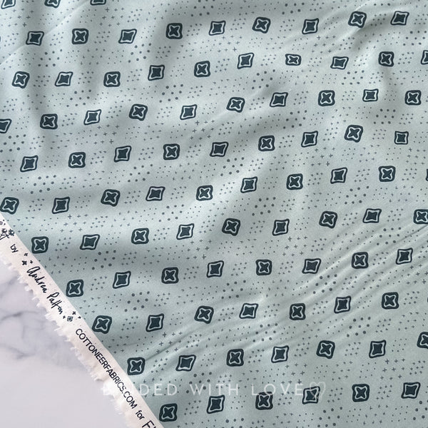 Medallion Teal 90463-60 | Martha by Andrea Patton | Figo Fabrics | Continuous Yardage | Fat Quarter | Quilting Fabric
