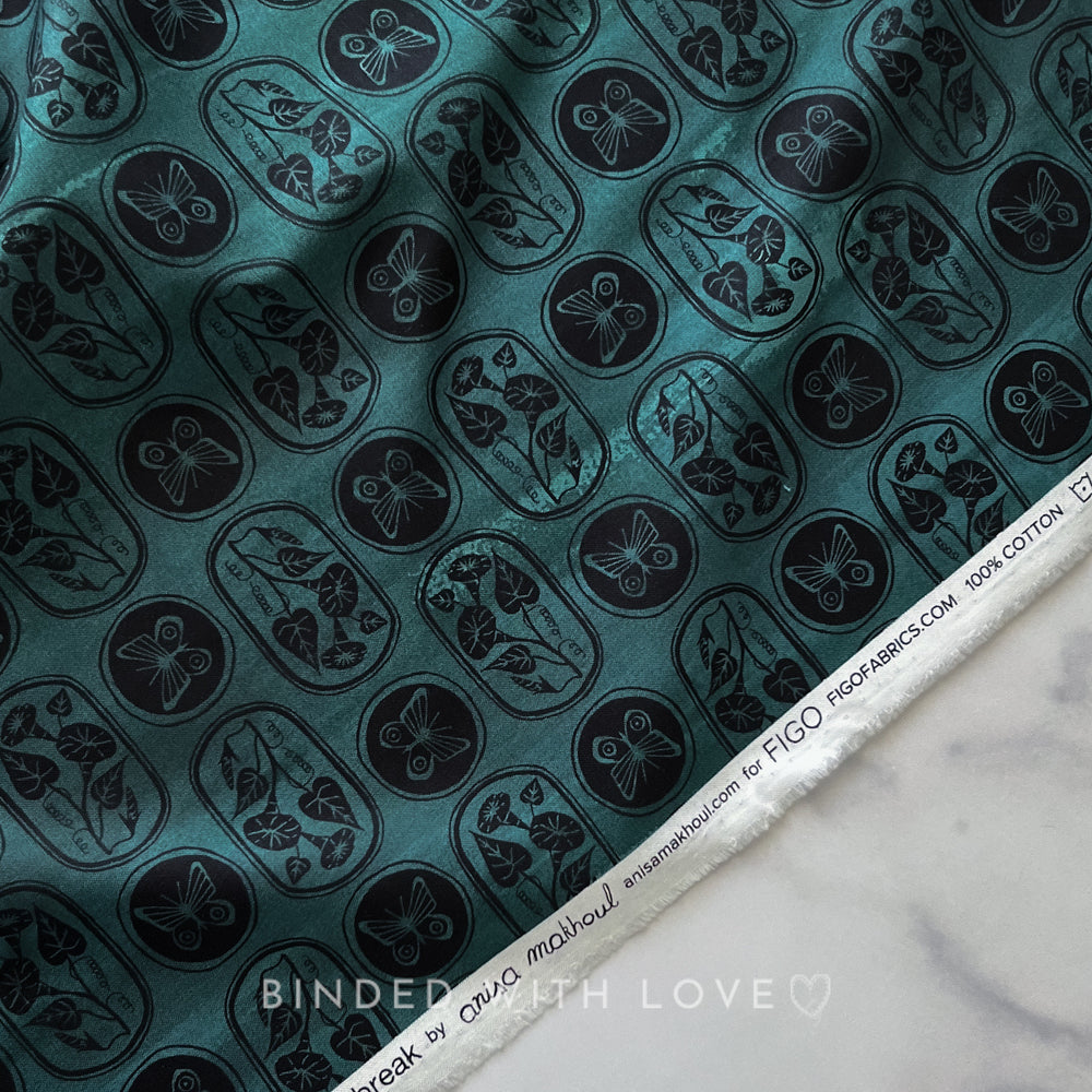 Teal 90544-68 | Daybreak by Anisa Makhoul | Figo Fabrics | Continuous Yardage | Fat Quarter | Quilting Fabric