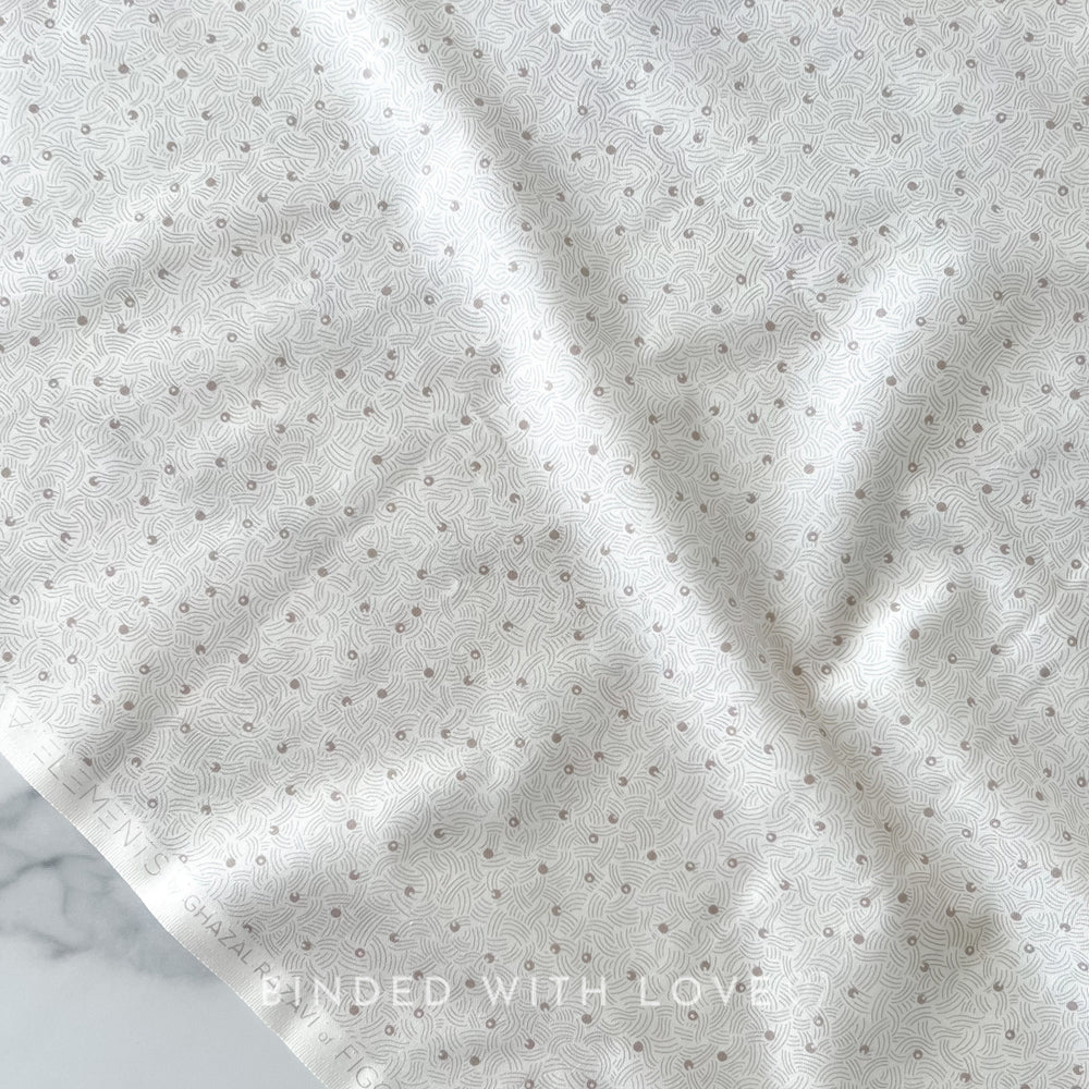 Air White 92010-10 | Elements by Ghazal Razavi | Figo Fabrics | Continuous Yardage | Fat Quarter | Quilting Fabric