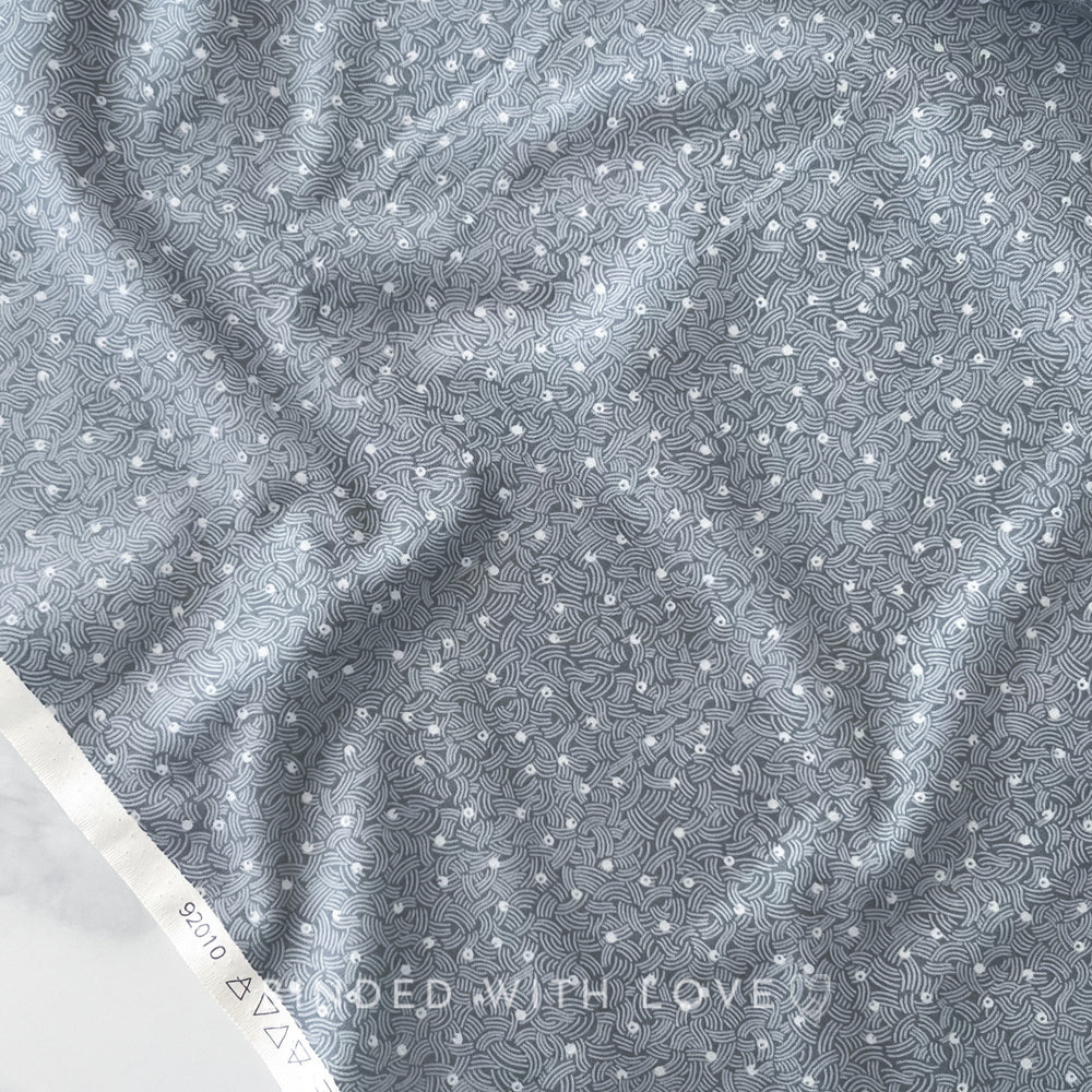 Air Gray 92010-94 | Elements by Ghazal Razavi | Figo Fabrics | Continuous Yardage | Fat Quarter | Quilting Fabric