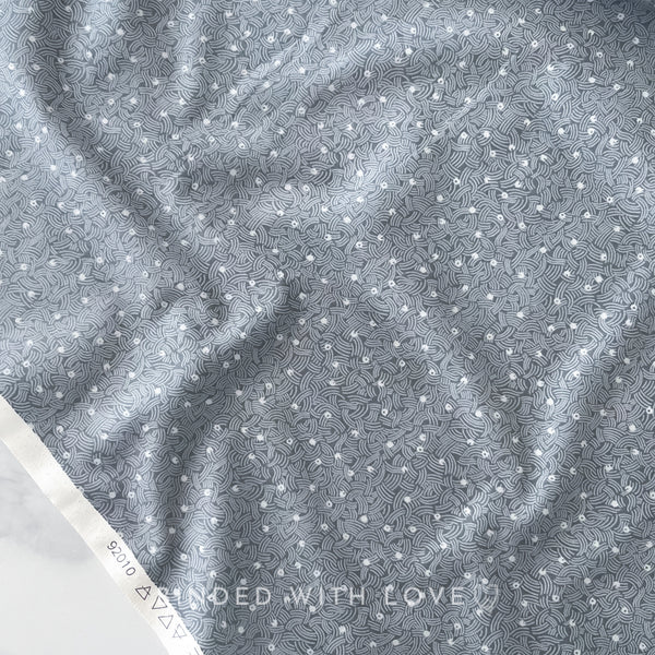 Air Gray 92010-94 | Elements by Ghazal Razavi | Figo Fabrics | Continuous Yardage | Fat Quarter | Quilting Fabric