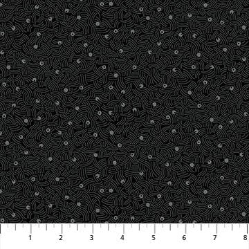 Air Black 92010-99 | Elements by Ghazal Razavi | Figo Fabrics | Continuous Yardage | Fat Quarter | Quilting Fabric