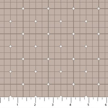 Grid Taupe 92011-14 | Serenity by Ghazal Razavi | Figo Fabrics | Continuous Yardage | Fat Quarter | Quilting Fabric