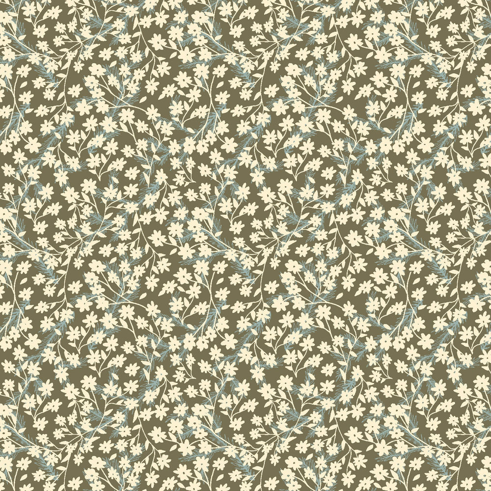 Redwood Flower Field AC502-FI1 | Twin Hill by Ash Cascade | Cotton + Steel | Continuous Yardage | Fat Quarter | Quilting Fabric