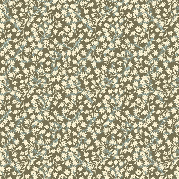Redwood Flower Field AC502-FI1 | Twin Hill by Ash Cascade | Cotton + Steel | Continuous Yardage | Fat Quarter | Quilting Fabric
