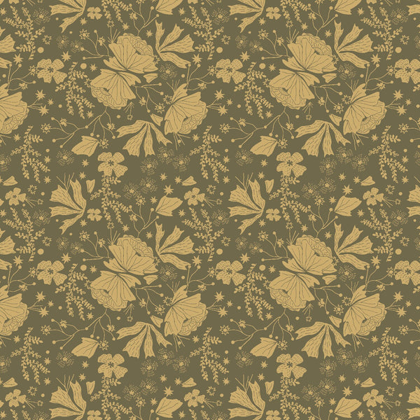 Garden Greenhouse AC503-GR1 | Twin Hill by Ash Cascade | Cotton + Steel | Continuous Yardage | Fat Quarter | Quilting Fabric