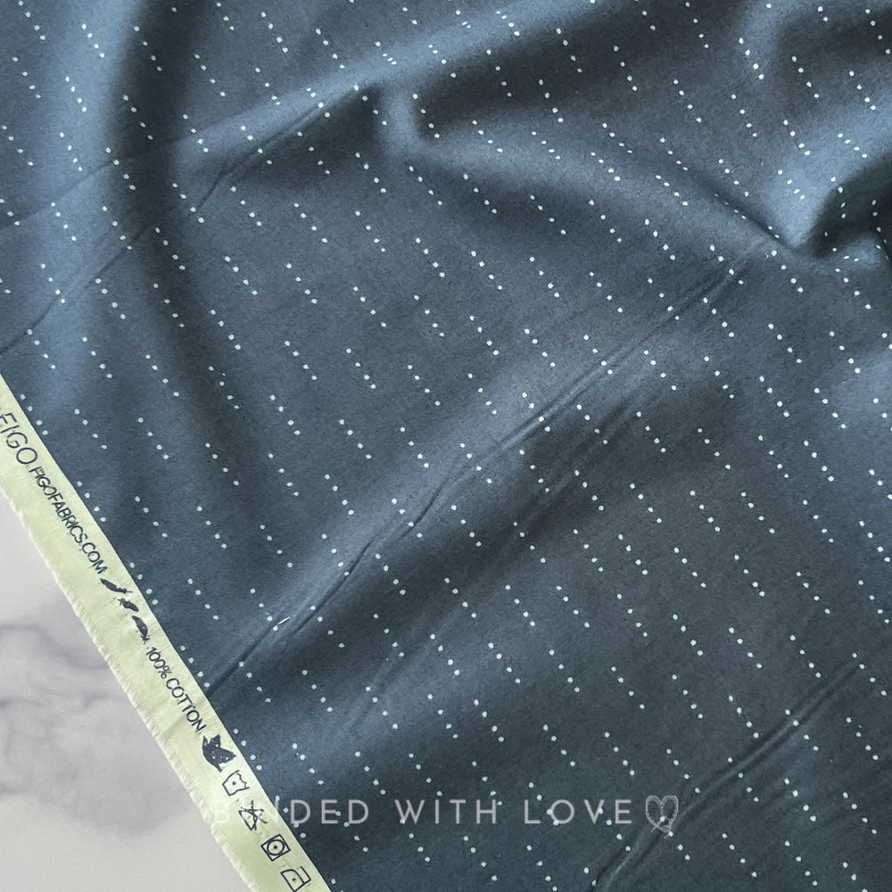 Dots Navy 90446-45 | Birdwatch by Boccaccini Meadows | Figo Fabrics | Continuous Yardage | Fat Quarter | Quilting Fabric