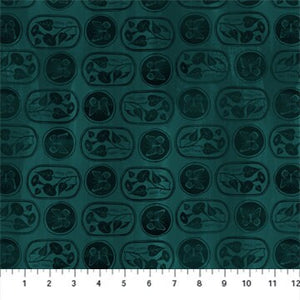 Teal 90544-68 | Daybreak by Anisa Makhoul | Figo Fabrics | Continuous Yardage | Fat Quarter | Quilting Fabric