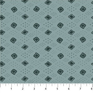 Medallion Teal 90463-60 | Martha by Andrea Patton | Figo Fabrics | Continuous Yardage | Fat Quarter | Quilting Fabric