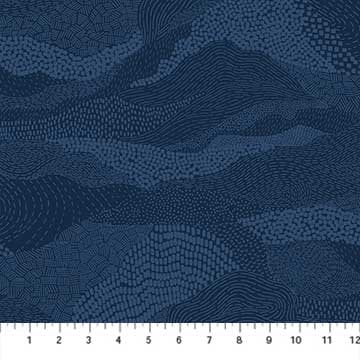 Earth Blue 92007-49 | Elements by Ghazal Razavi | Figo Fabrics | Continuous Yardage | Fat Quarter | Quilting Fabric