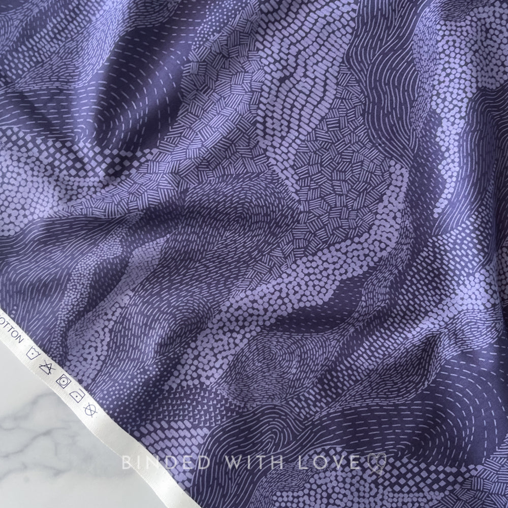 Earth Purple 92007-87 | Elements by Ghazal Razavi | Figo Fabrics | Continuous Yardage | Fat Quarter | Quilting Fabric