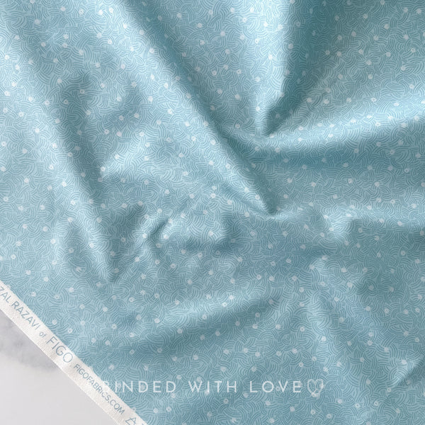 Air Blue 92010-40 | Elements by Ghazal Razavi | Figo Fabrics | Continuous Yardage | Fat Quarter | Quilting Fabric